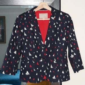 Banana Republic nautical sailboat blazer jacket